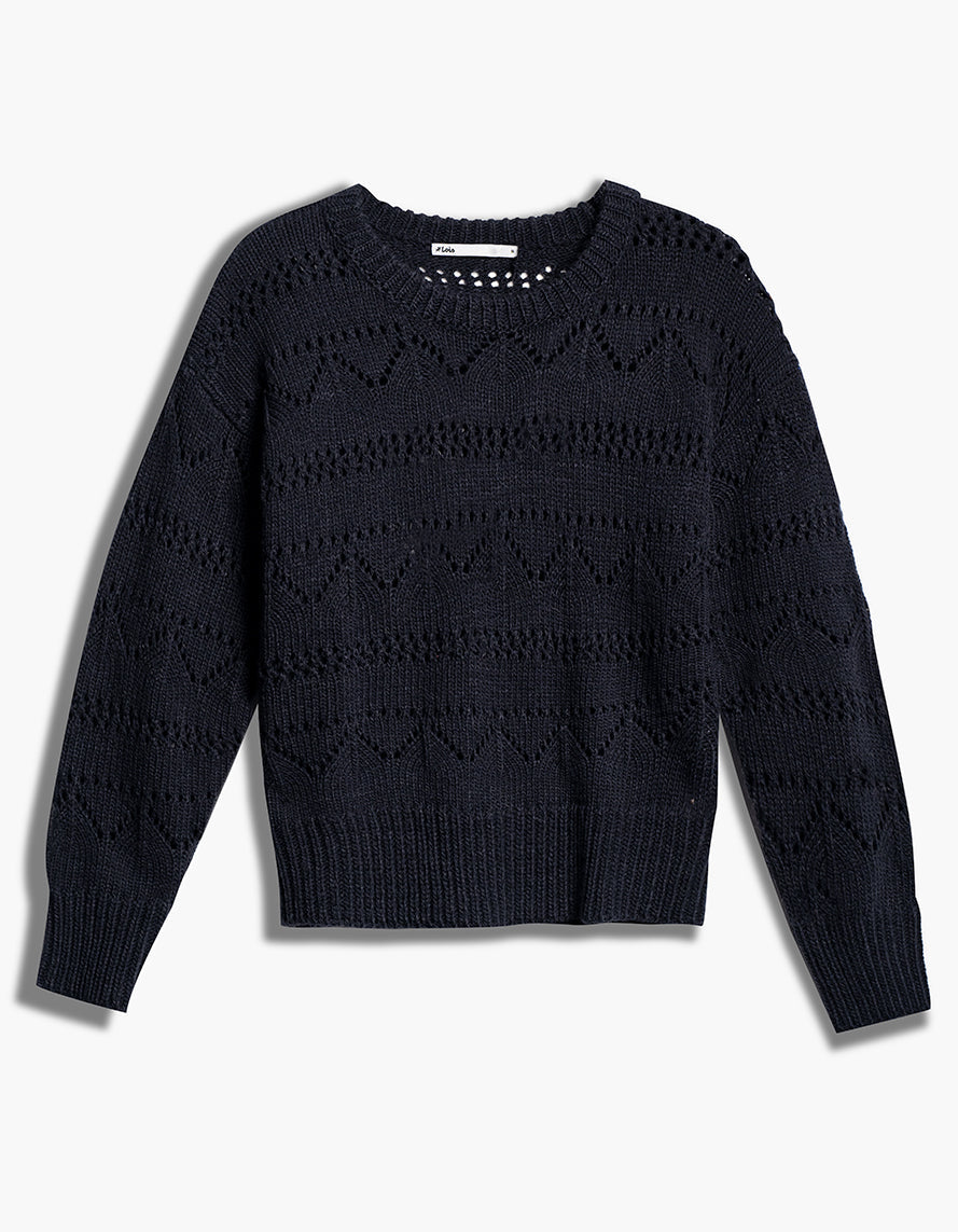 LOIS-Violetta knit sweater-DARK NAVY