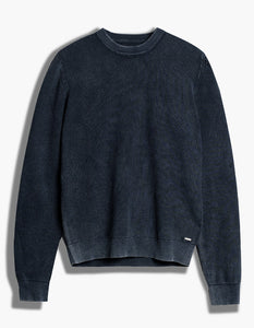 BLACKBULL-Murphy textured dyed knit sweater-Navy