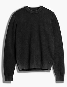 BLACKBULL-Murphy textured dyed knit sweater-Black