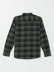 VOLCOM-Caden Plaid LS-BLACK