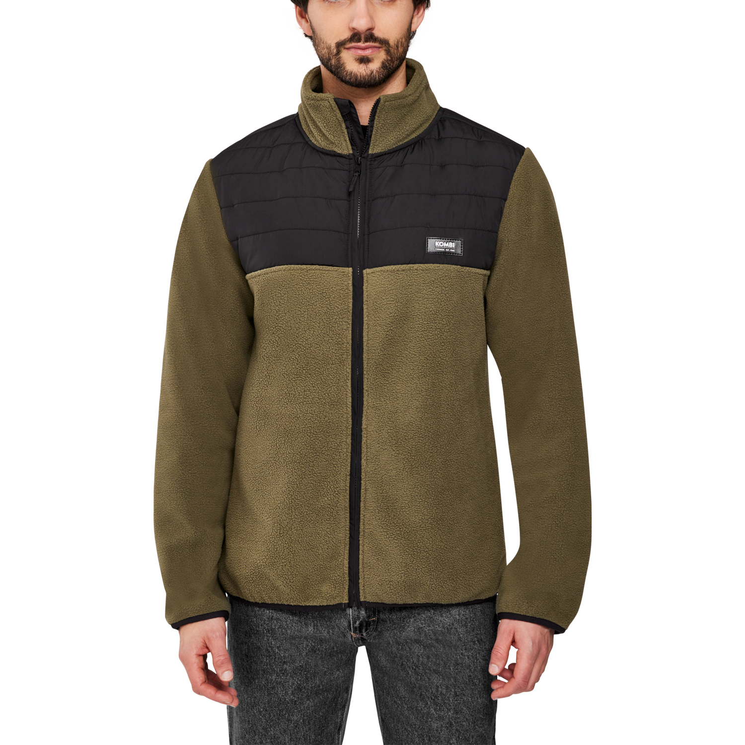 KOMBI-Green Land Recycled Fleece Jacket-FERN