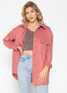 C'EST MOI-Soft Shacket-Dusty Rose