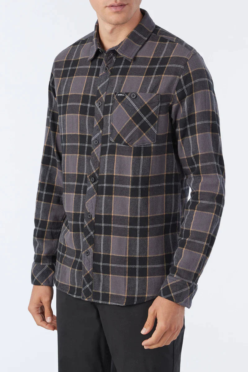 O'NEILL-Redmond Plaid Stretch Flannel-Black