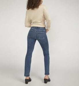 SILVER JEANS-Infinite Fit Mid Rise Straight Leg