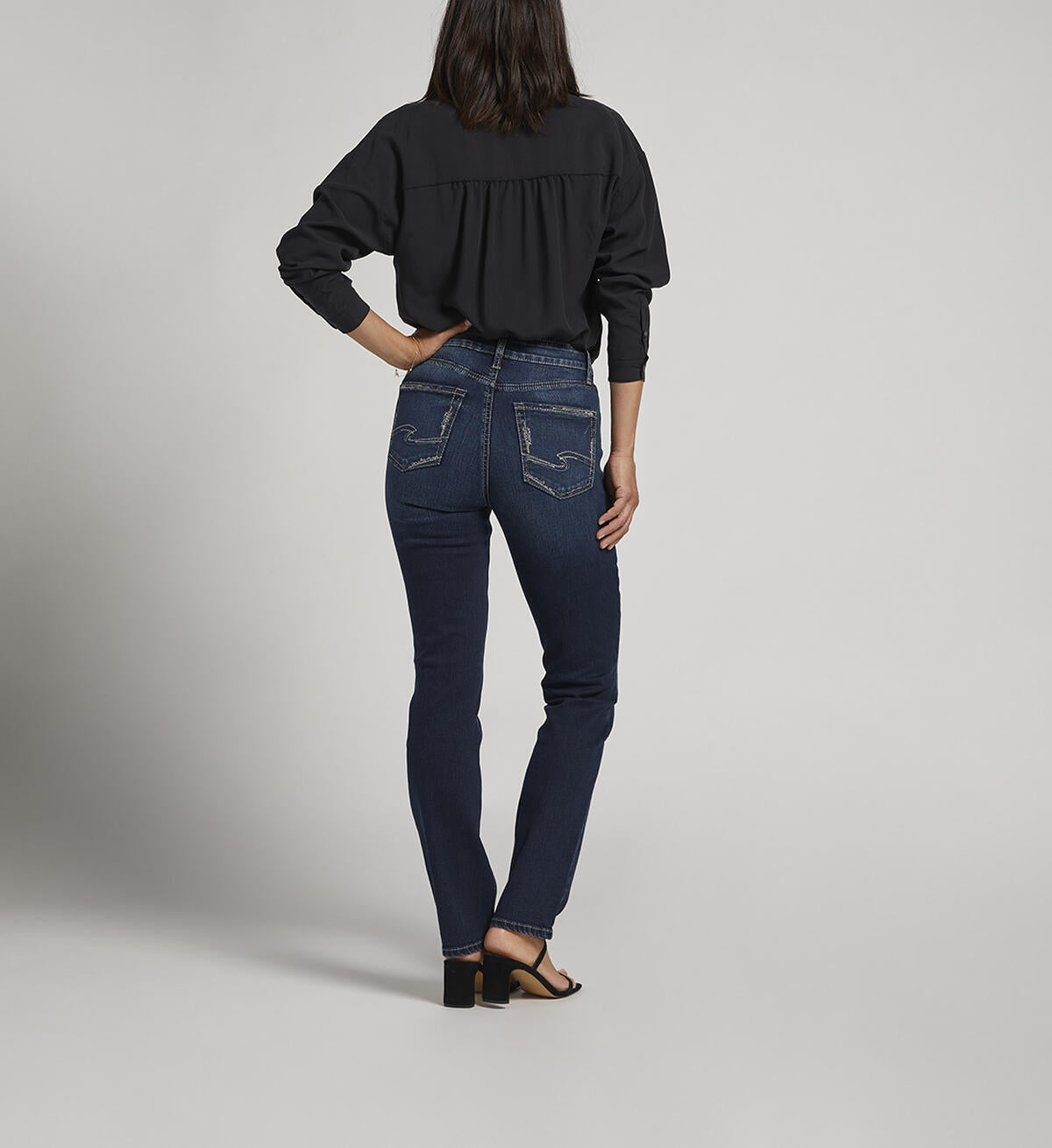 SILVER JEANS-Avery High Rise Straight Leg