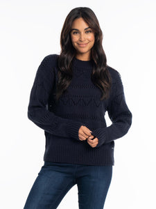 LOIS-Violetta knit sweater-DARK NAVY