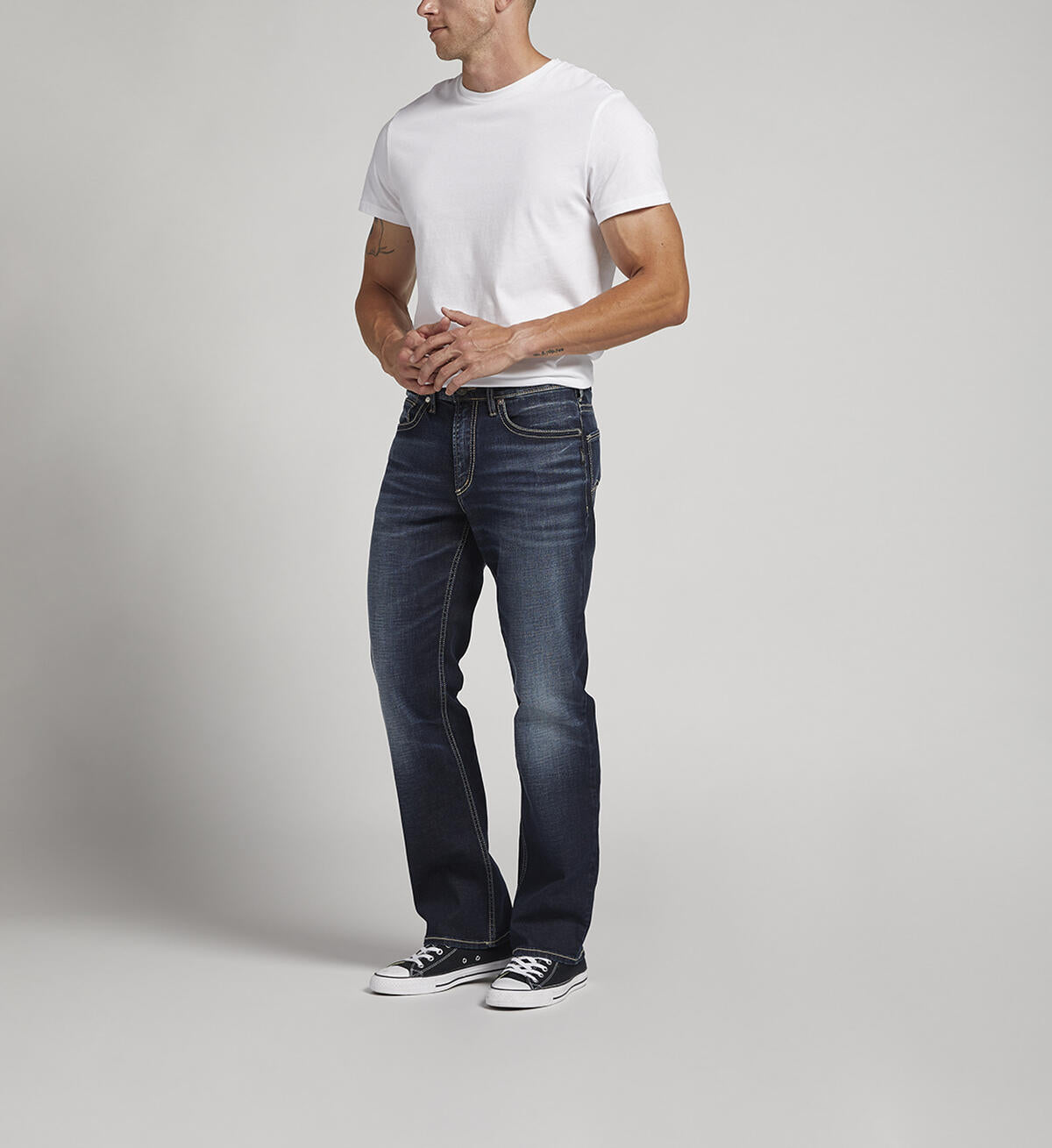SILVER JEANS-Gordie Relaxed Fit Straight Leg Jeans