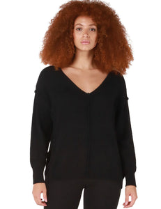 DEX-Center Seam Sweater-BLACK