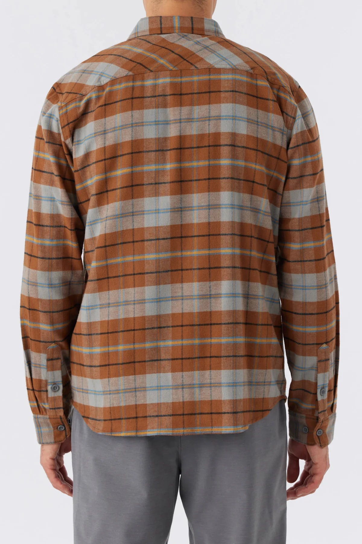 O'NEILL-Redmond Plaid Stretch Flannel-Medium Brown